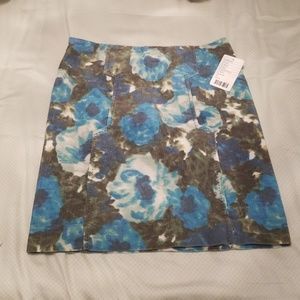 Anthropologie blue flower motif NWT size 10